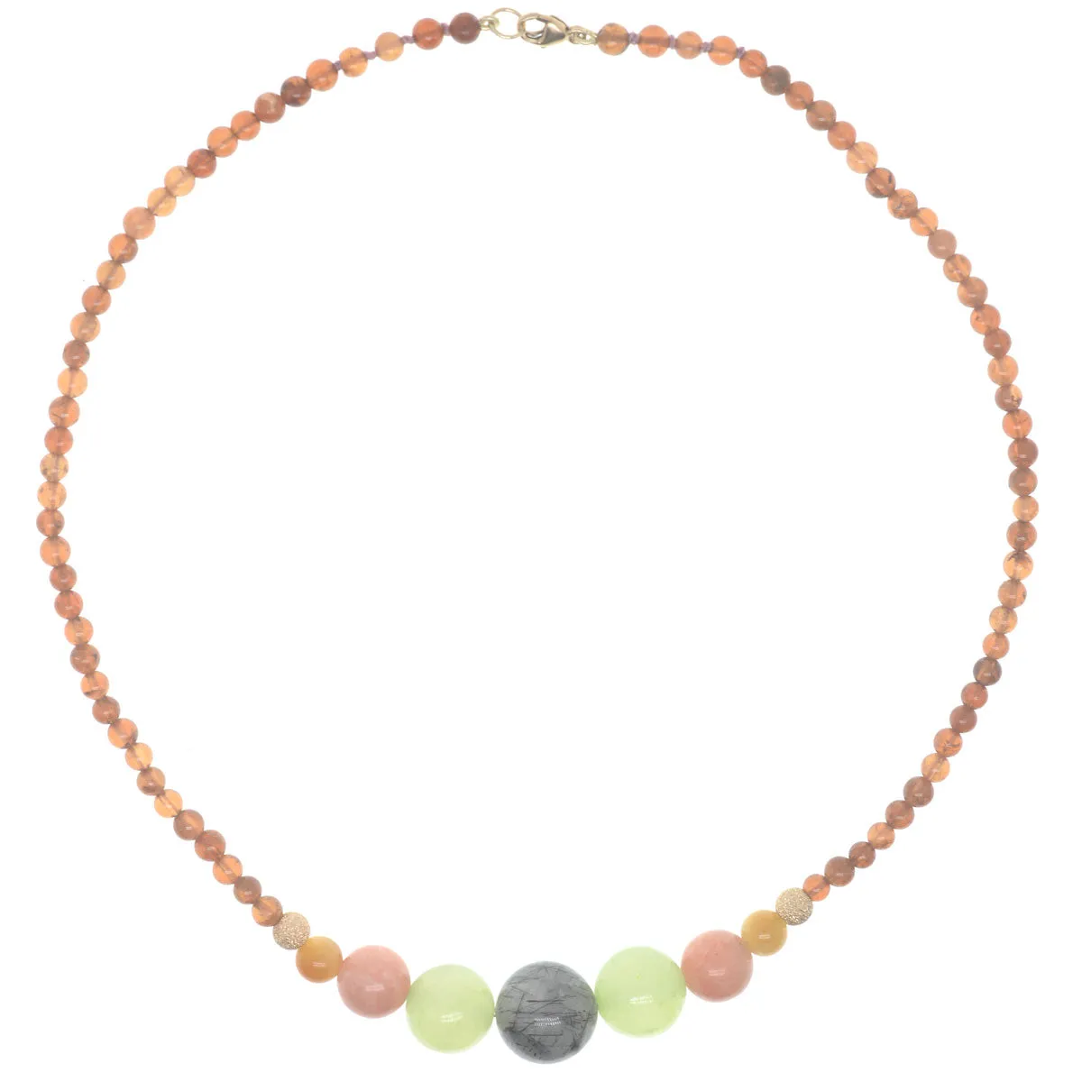 Bubbles Necklace - Hessonite