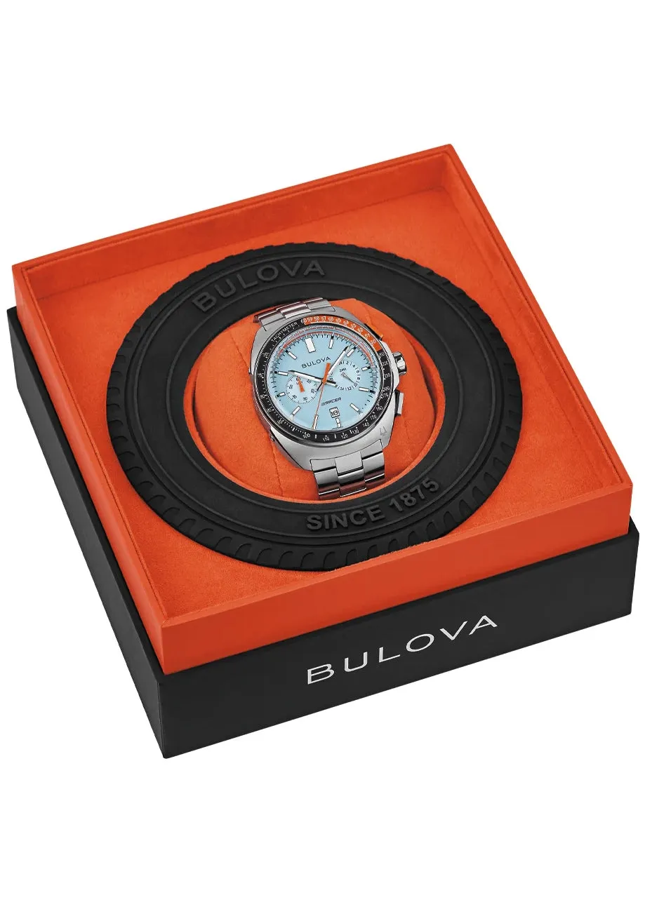 BULOVA GENTS CLASSIC RACER CHRONOGRAPH BLUE DIAL STAINLESS 98B432