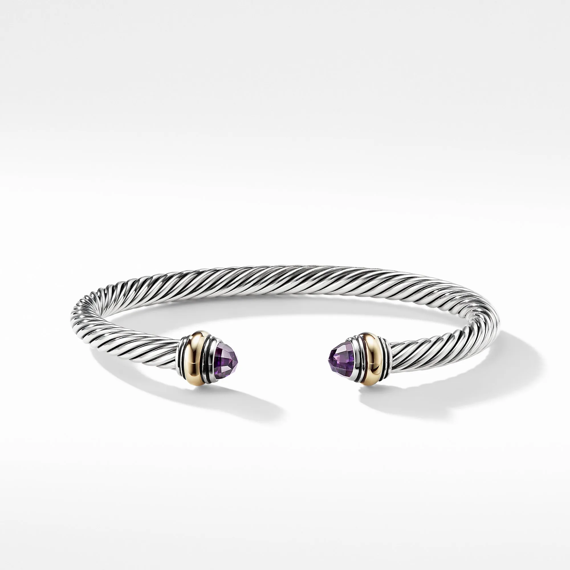 Cable Classic Bracelet with Amethyst and Gold