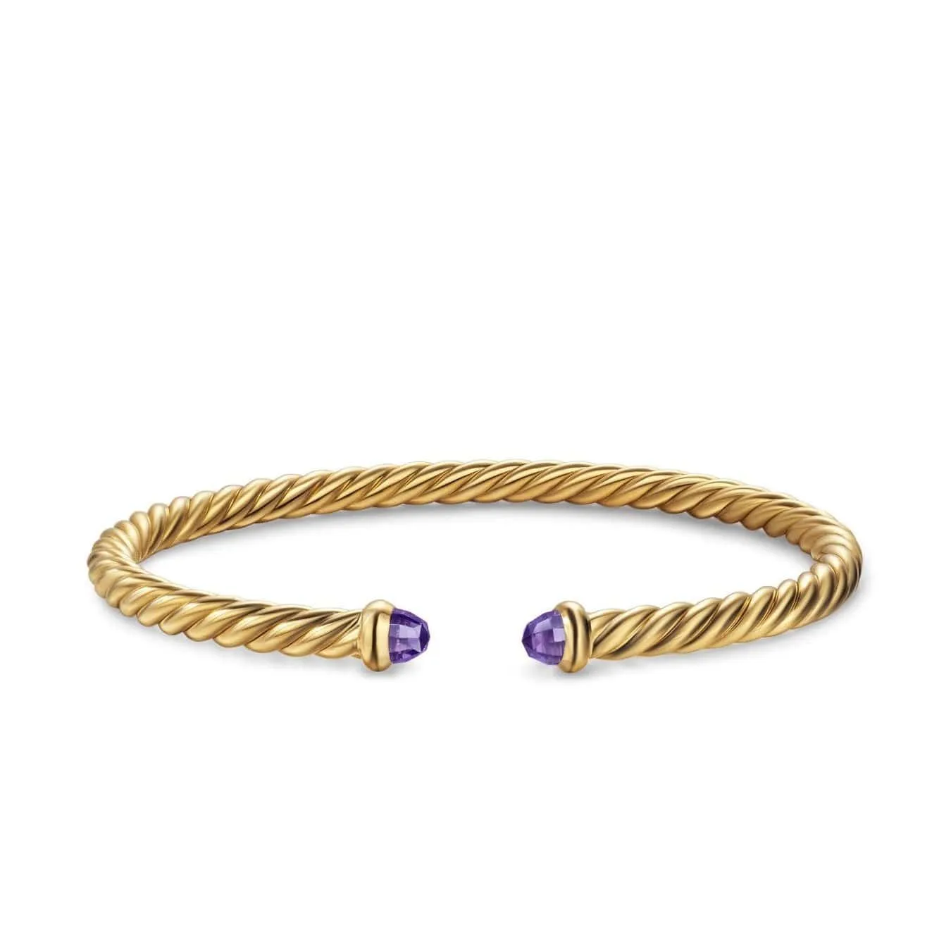 Cablespira® Bracelet 18K Yellow Gold with Amethyst, 4mm