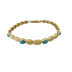 Cabochon Turquoise Tile Bracelet