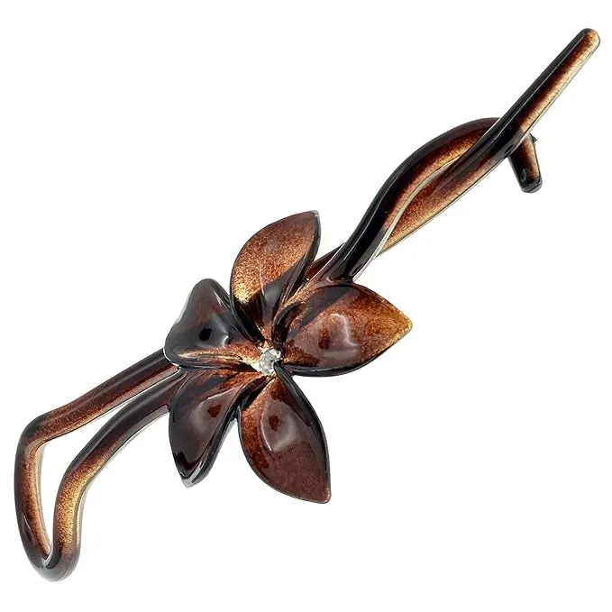 Camila Paris Hair Flower Barrette Tortoise Cp1592