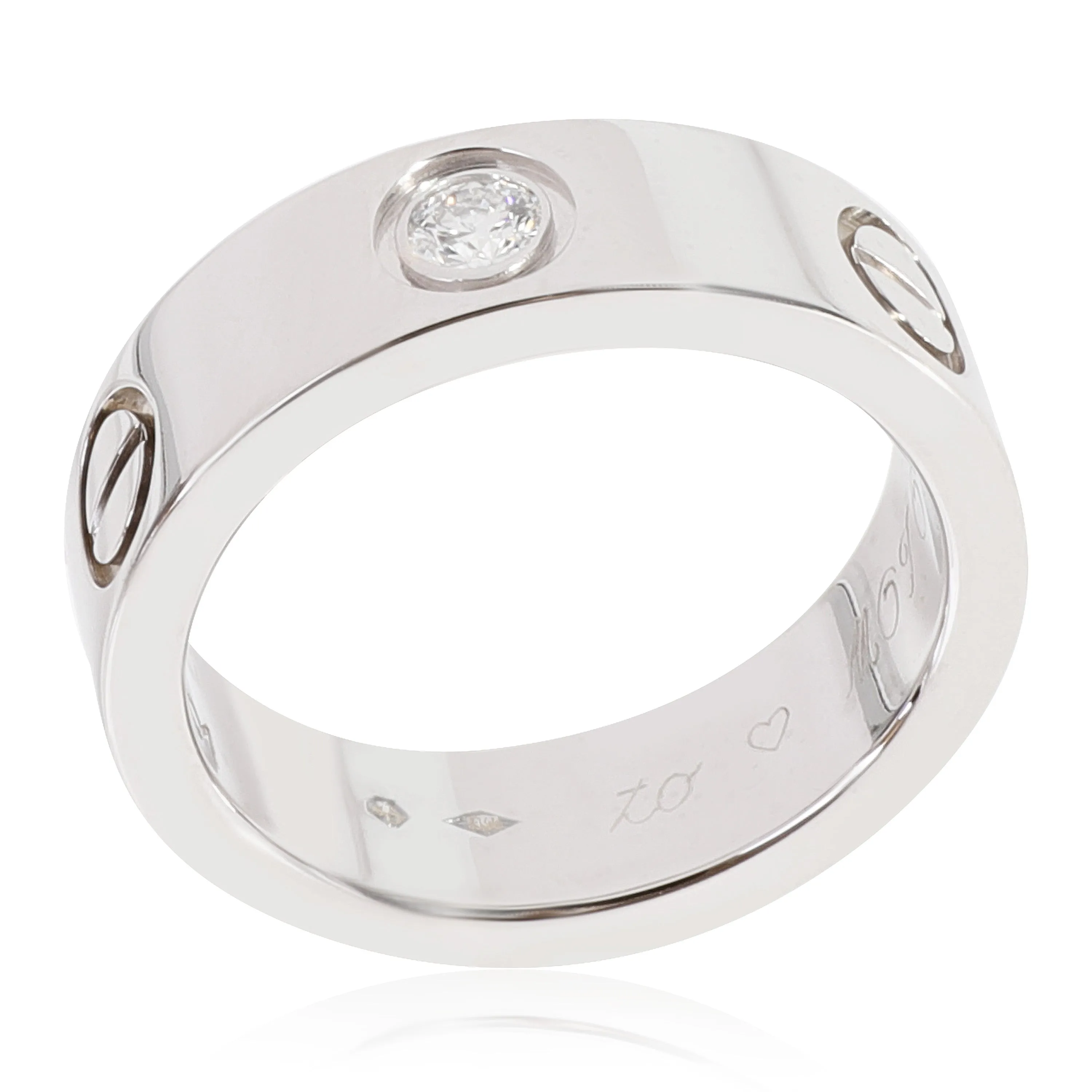 Cartier Love Diamond Ring in Platinum 0.07 CTW