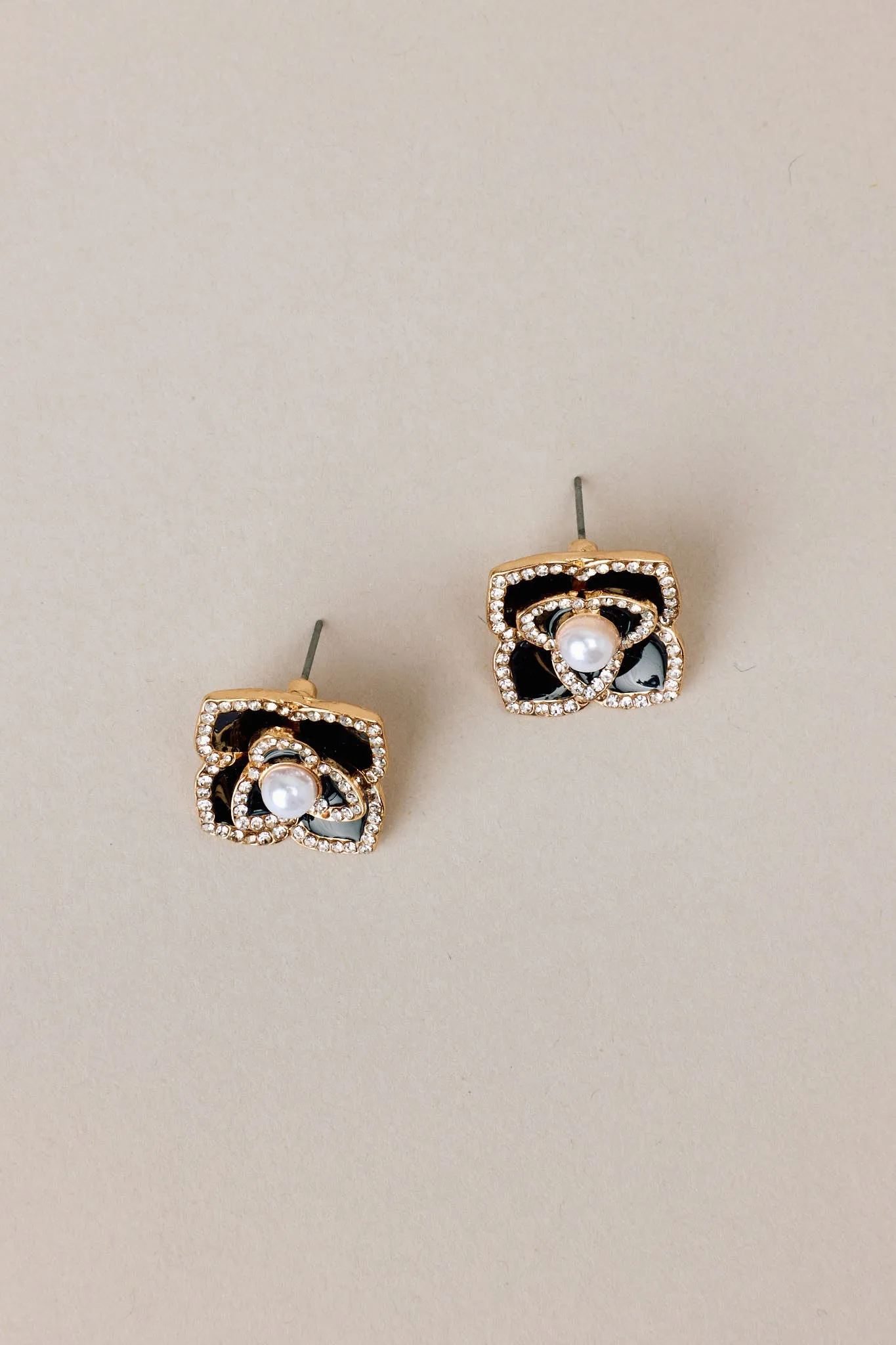 Celebrating The Journey Black & Gold Pearl Earrings