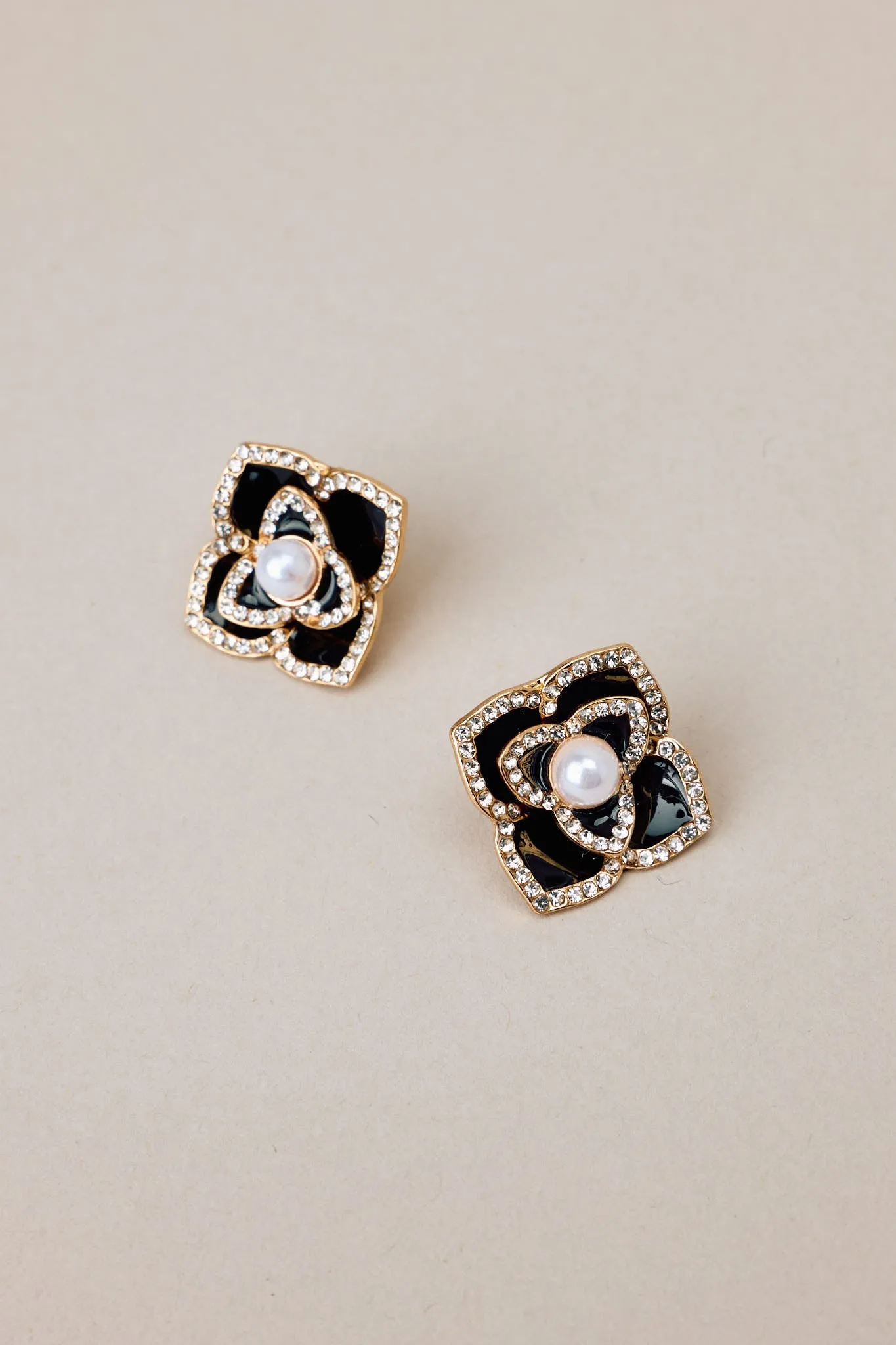 Celebrating The Journey Black & Gold Pearl Earrings