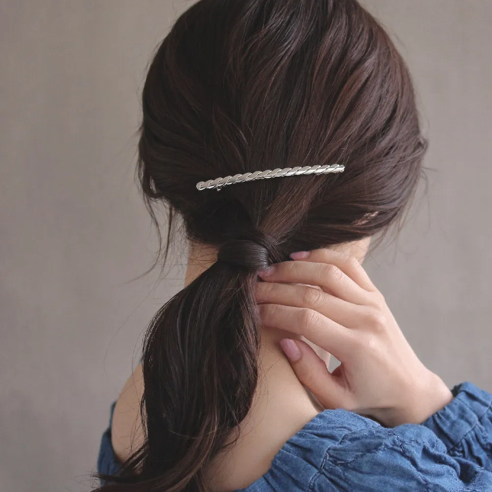 Chain Slim Rectangle Barrette