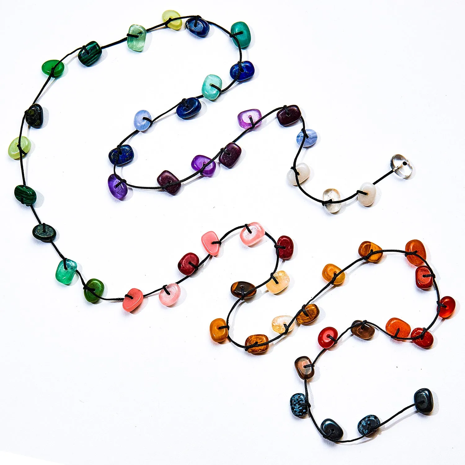 Chakra Stones Crystal Ritual Wrap Necklace - Balance