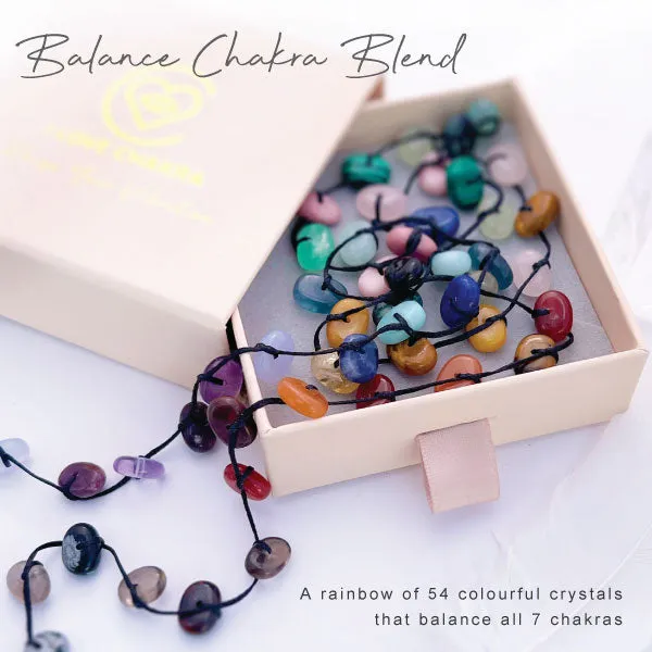 Chakra Stones Crystal Ritual Wrap Necklace - Balance