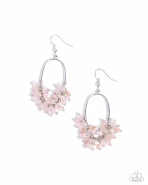 Chandelier Check - Pink Earrings - Paparazzi Accessories