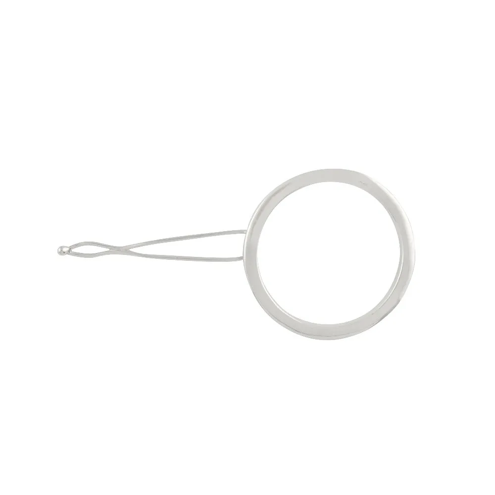 Circle Barrette in Silver