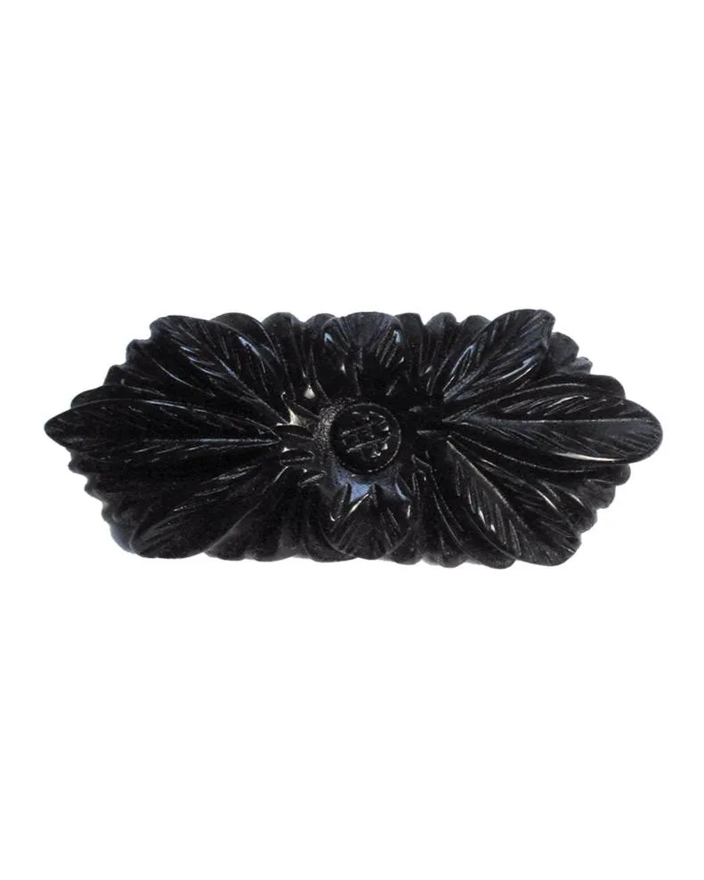 Classic Hardware Retrolite Floral Barrette in Black