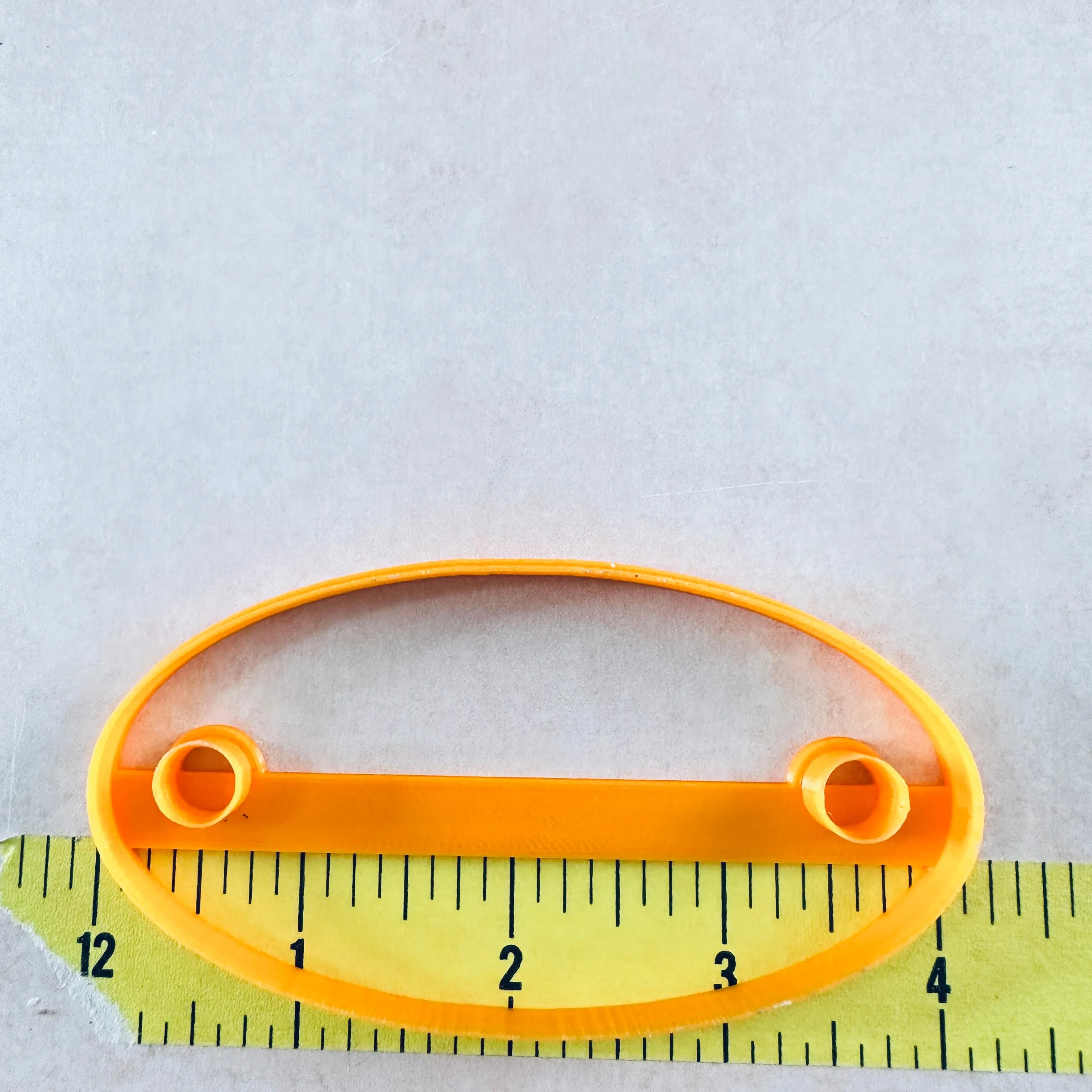 Clay Hair Slide bun cover Cutter Narrow Oval | polymer clay barrette