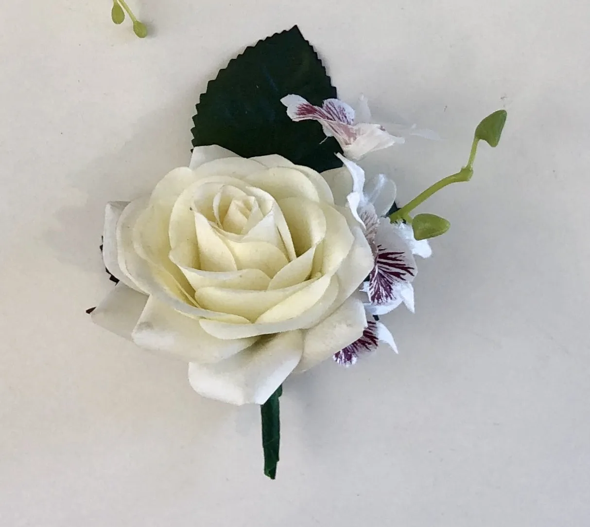 Corsage & Buttonhole - White & Jade Colour - CB0007 - $50/set