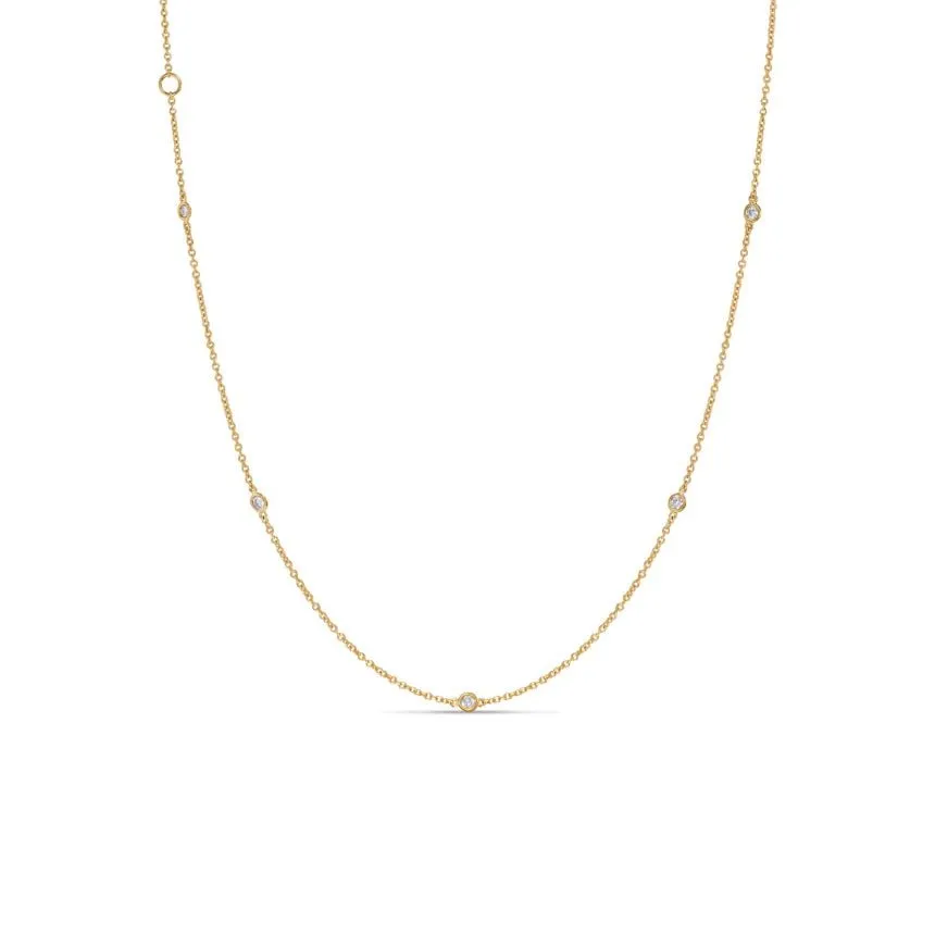 Dainty Diamond Station Necklace