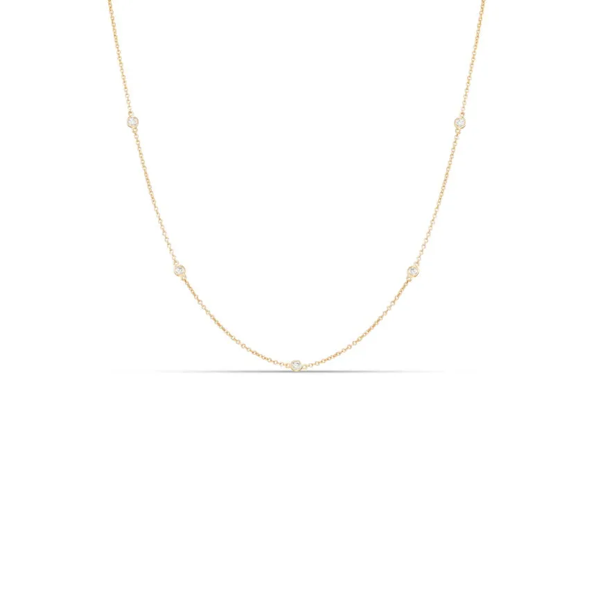 Dainty Diamond Station Necklace