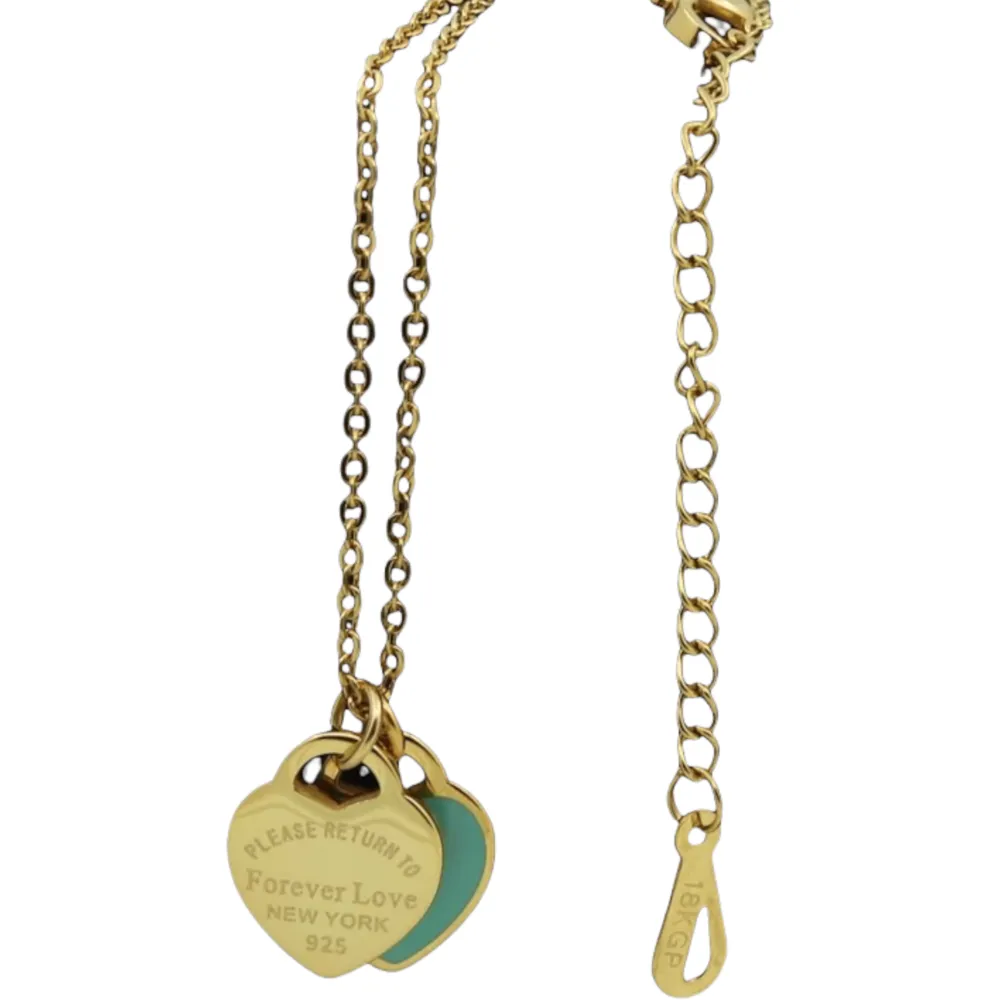 Dbl Heart Charm Necklace