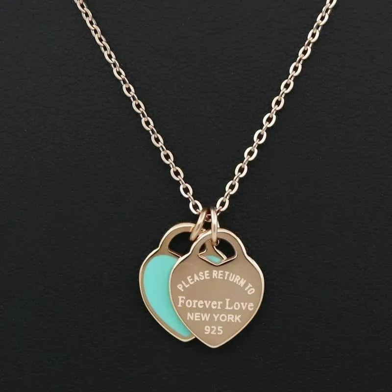 Dbl Heart Charm Necklace