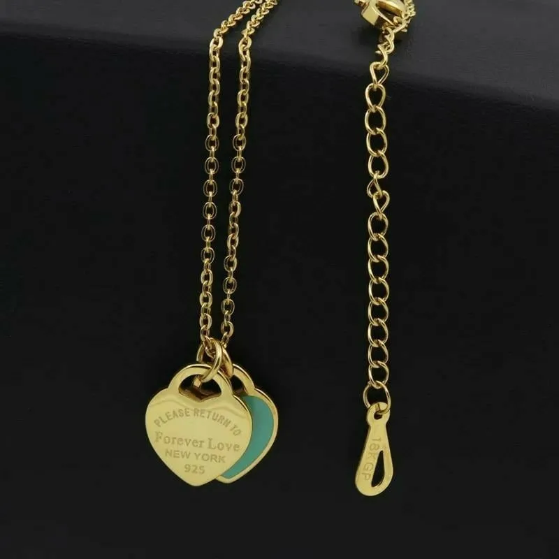 Dbl Heart Charm Necklace