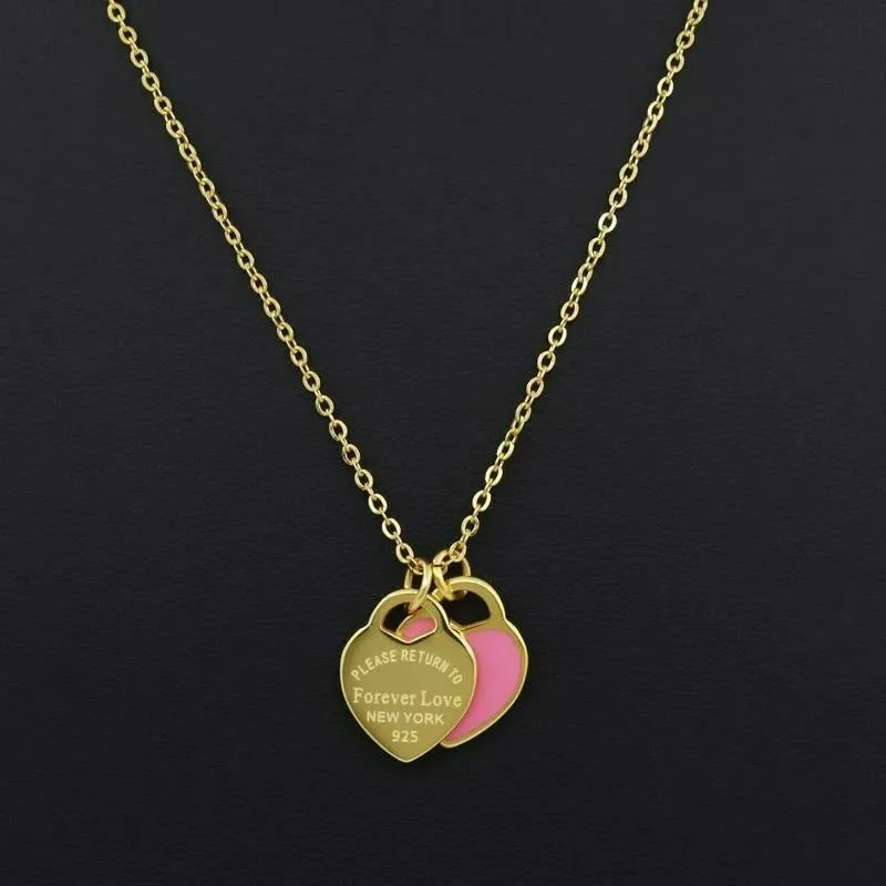 Dbl Heart Charm Necklace