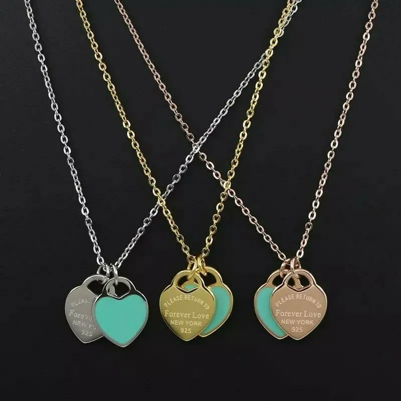 Dbl Heart Charm Necklace