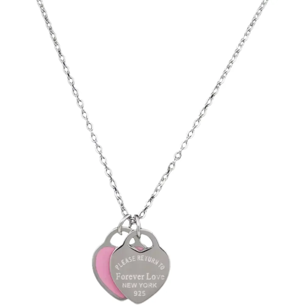 Dbl Heart Charm Necklace