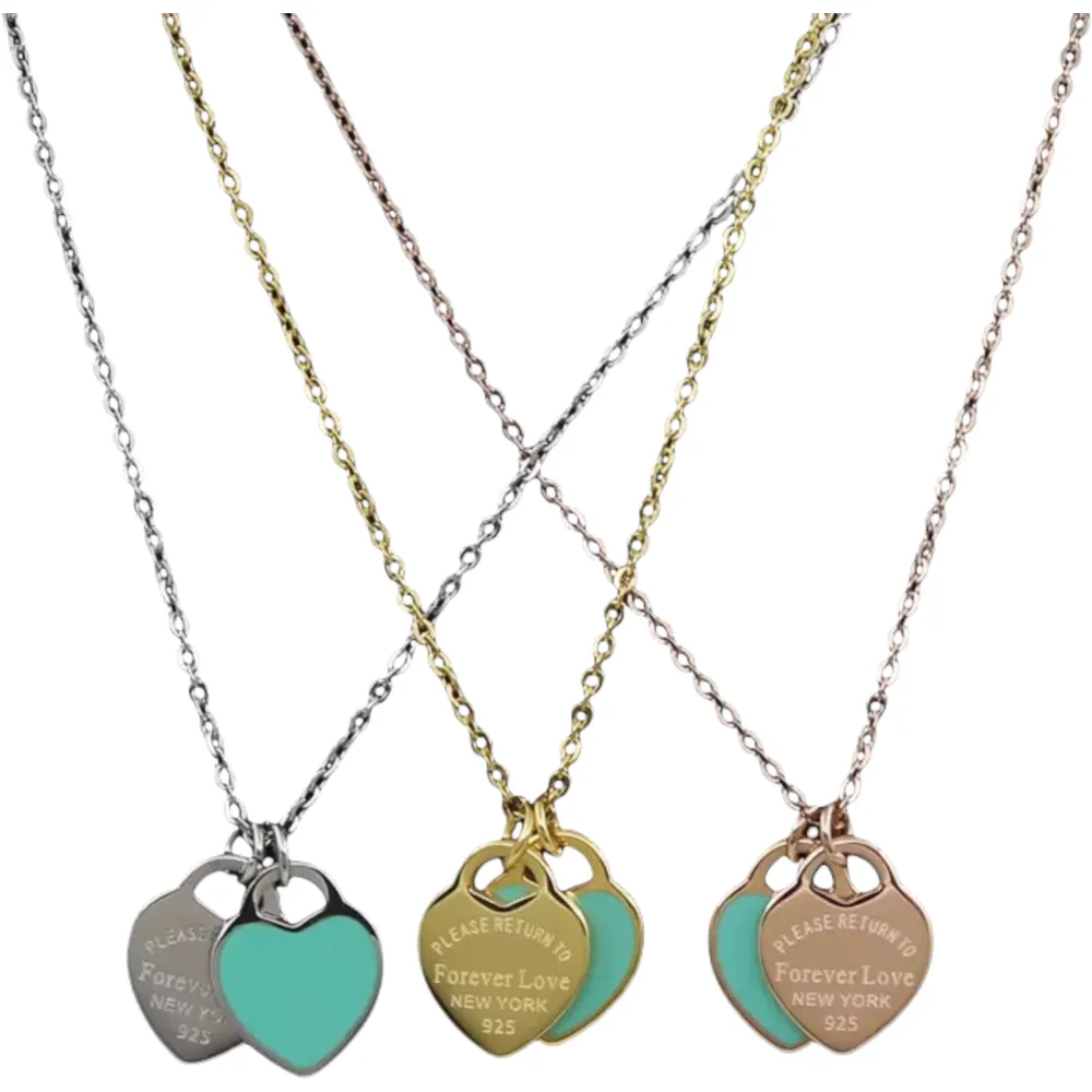 Dbl Heart Charm Necklace