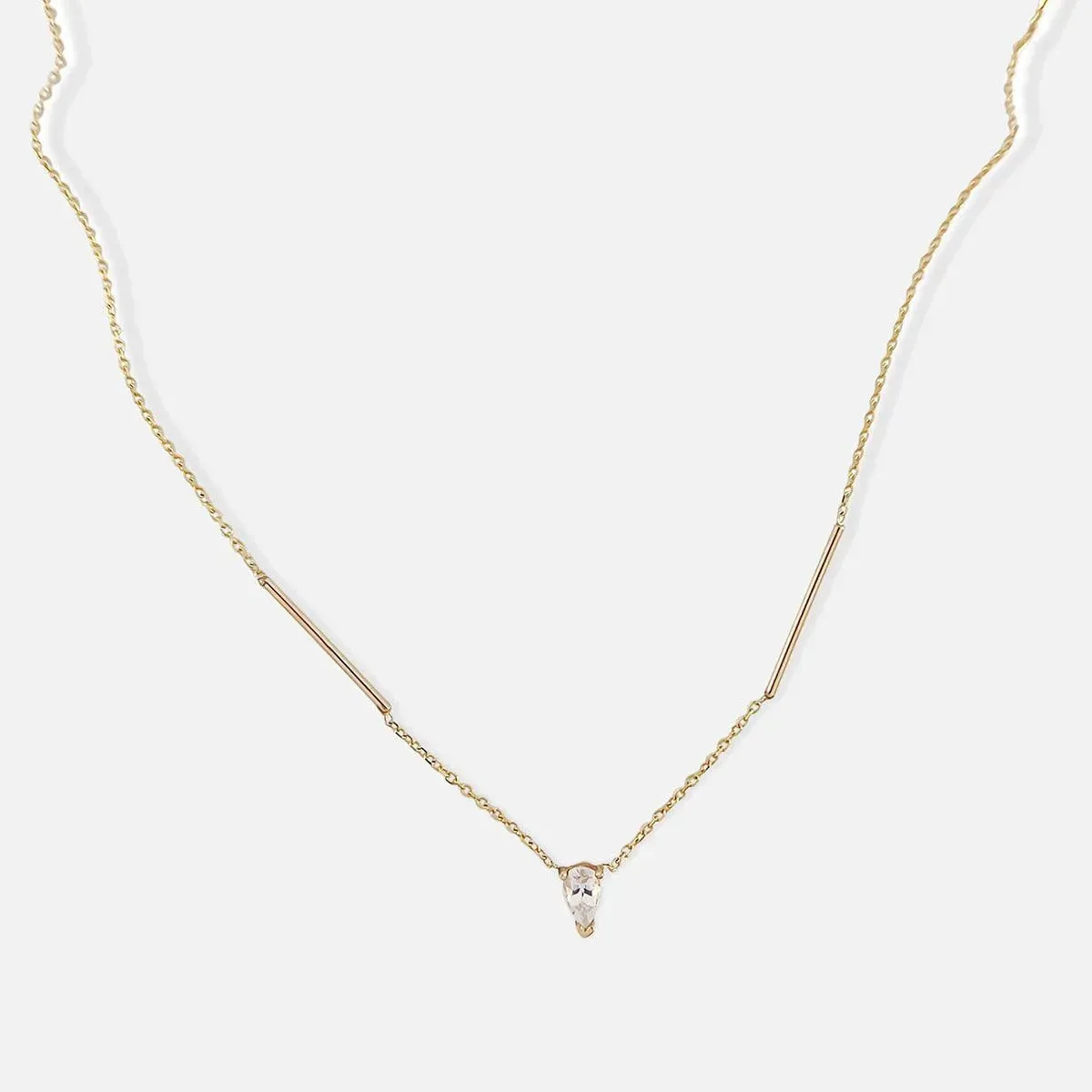 Deconstructed Bar Gold Necklace