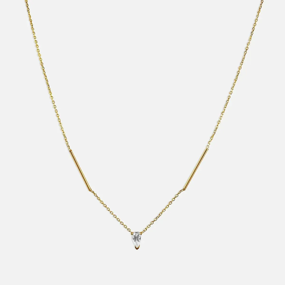 Deconstructed Bar Gold Necklace