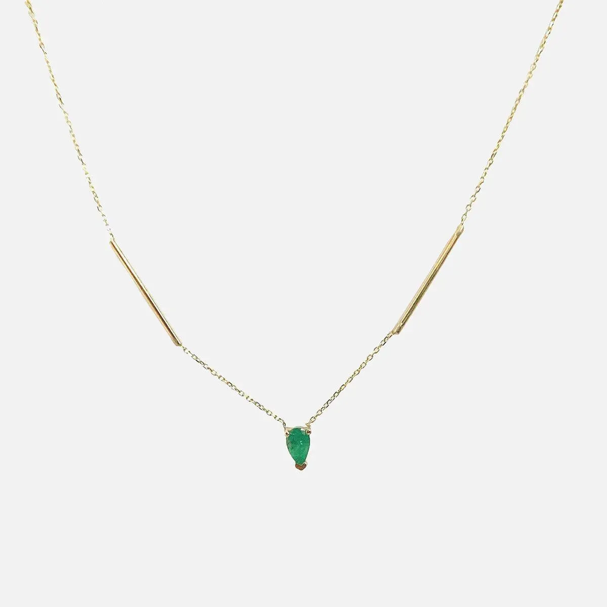 Deconstructed Bar Gold Necklace