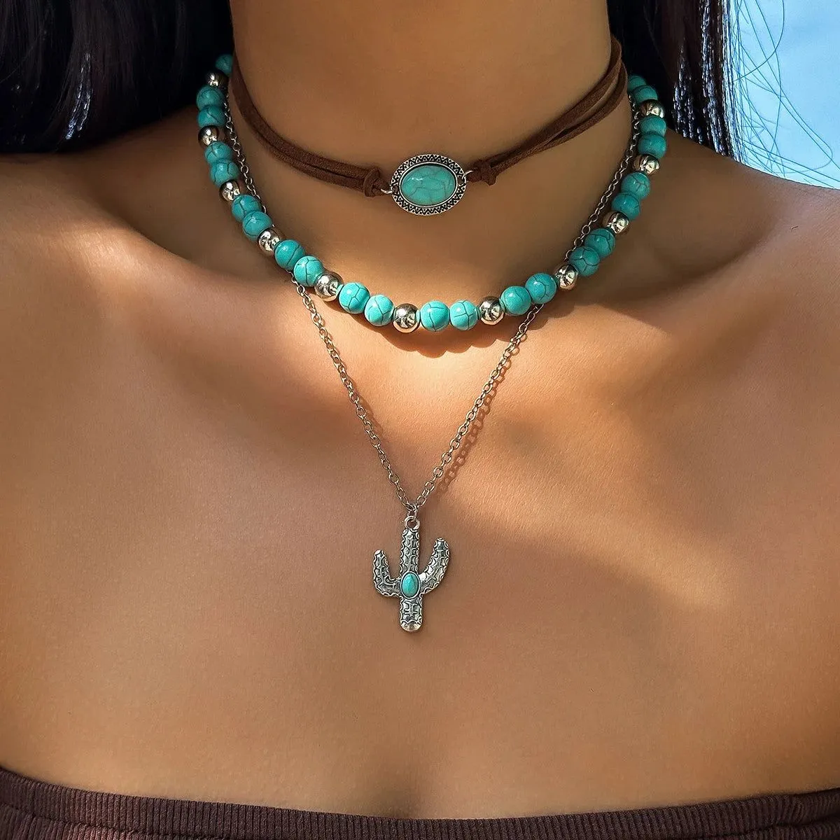 Desert Oasis Charm Necklace Set