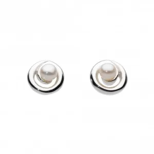 Dew Sterling Silver Pearl Spiral Stud earrings 38007FP