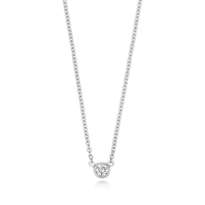 Diamond Jewellery 18ct White Gold Diamond Necklace NDQ109W