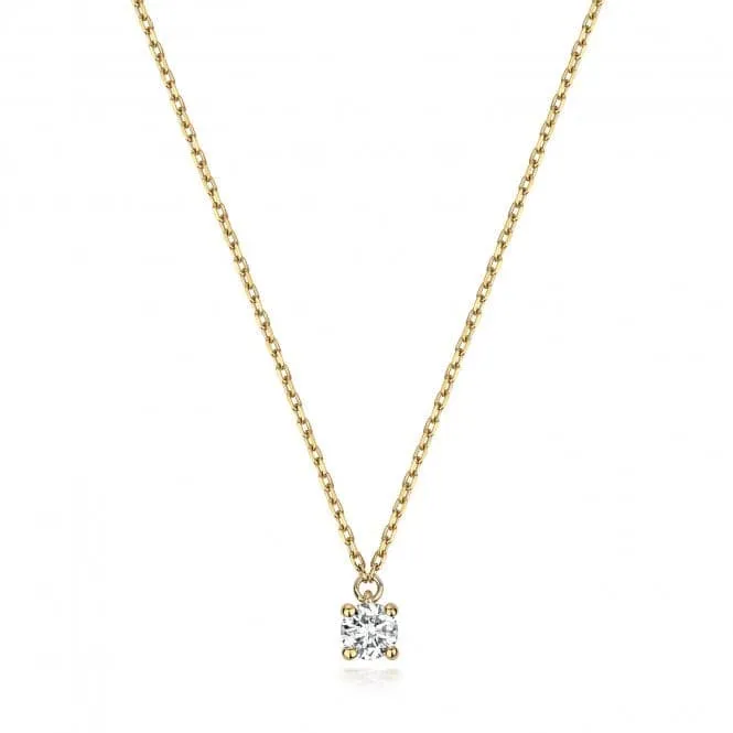 Diamond Jewellery 9ct Gold Diamond Necklace with 0.14CT ND134