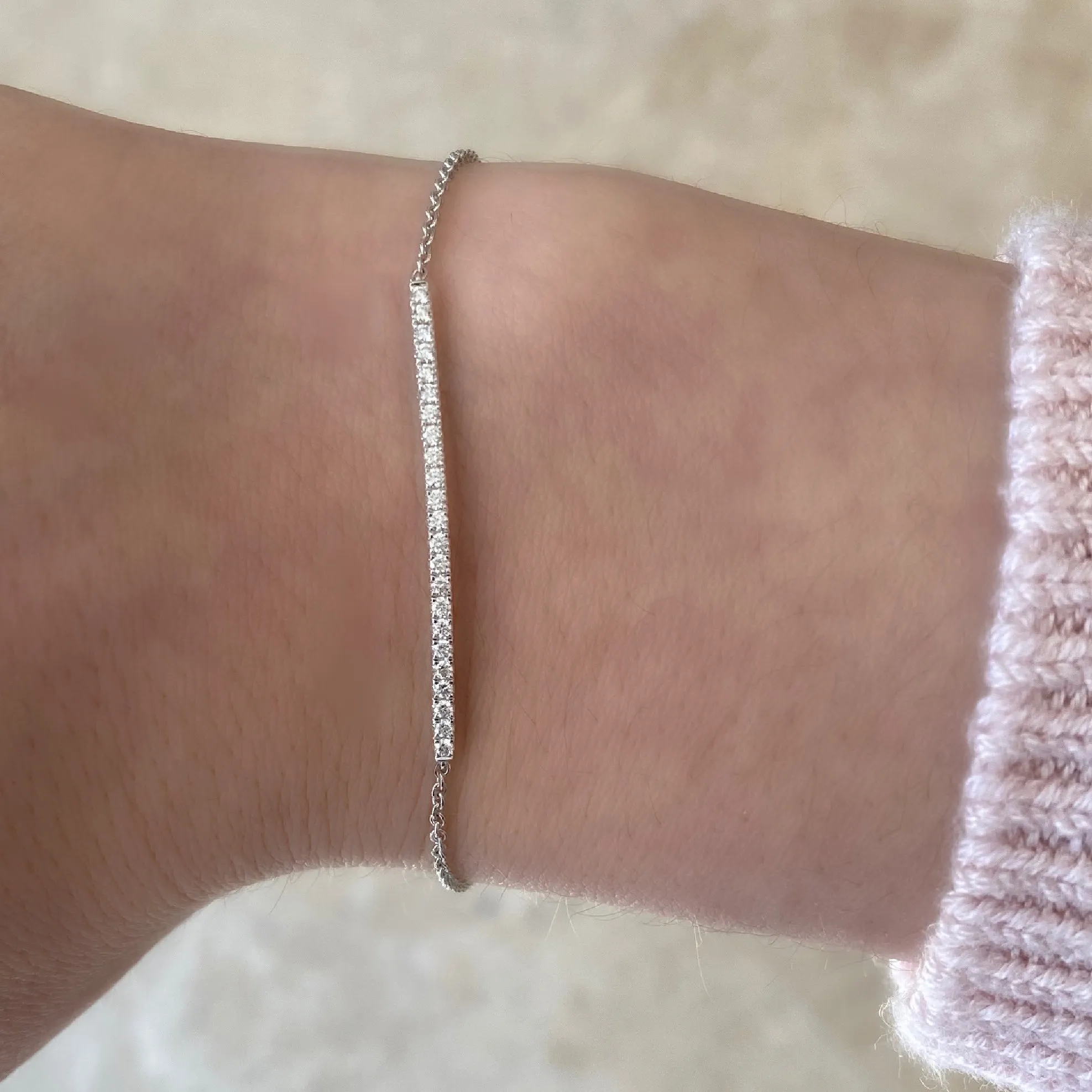 Diamond Slim Bar Bracelet