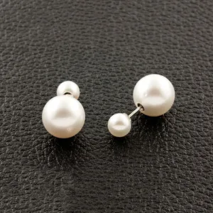 Double Sided Pearl Earrings