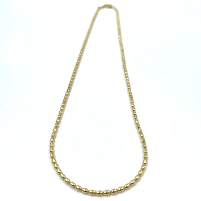 Erin Gray 14k Gold Filled 15" Oval Pattern Necklace - Waterproof