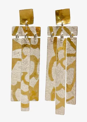 Etched Chandelier Dangle Earrings by Karine Rodrigue