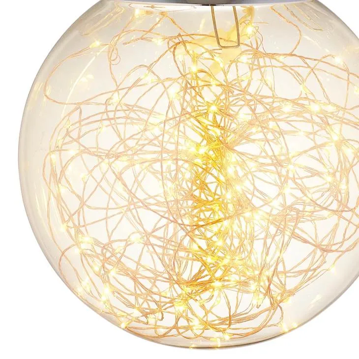 Fairy 12" Amber Glass Globe Ceiling Light Pendant Chandelier