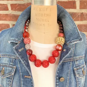 Fiery Red Statement Necklace