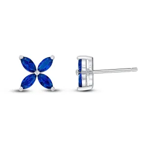 Flo Earrings (Sapphire)