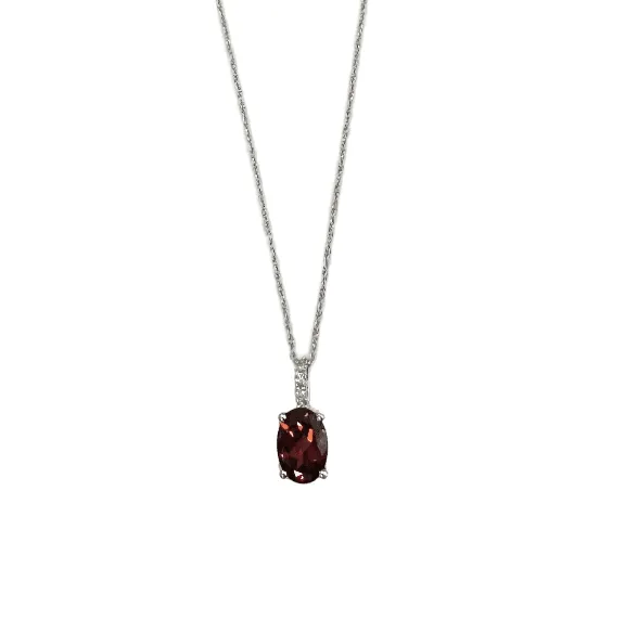 Garnet & Diamond Necklace