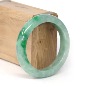 Genuine Burmese Forest Green Jadeite Jade Bangle Bracelet ( 56.05 mm ) #231