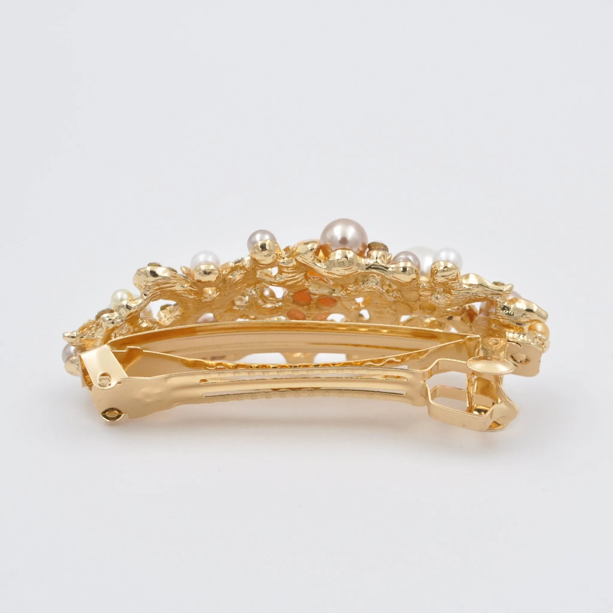 Gold Pearl Hair Clip