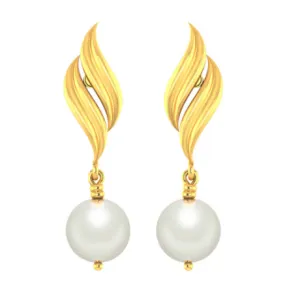 Graceful 14k Gold And Pearl Drop Earrings For Women From Pc Chandra Jewellers Online Exclusive