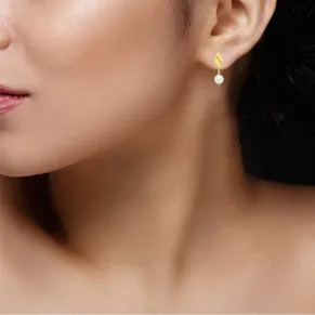 Graceful 14k Gold And Pearl Drop Earrings For Women From Pc Chandra Jewellers Online Exclusive