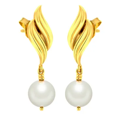 Graceful 14k Gold And Pearl Drop Earrings For Women From Pc Chandra Jewellers Online Exclusive