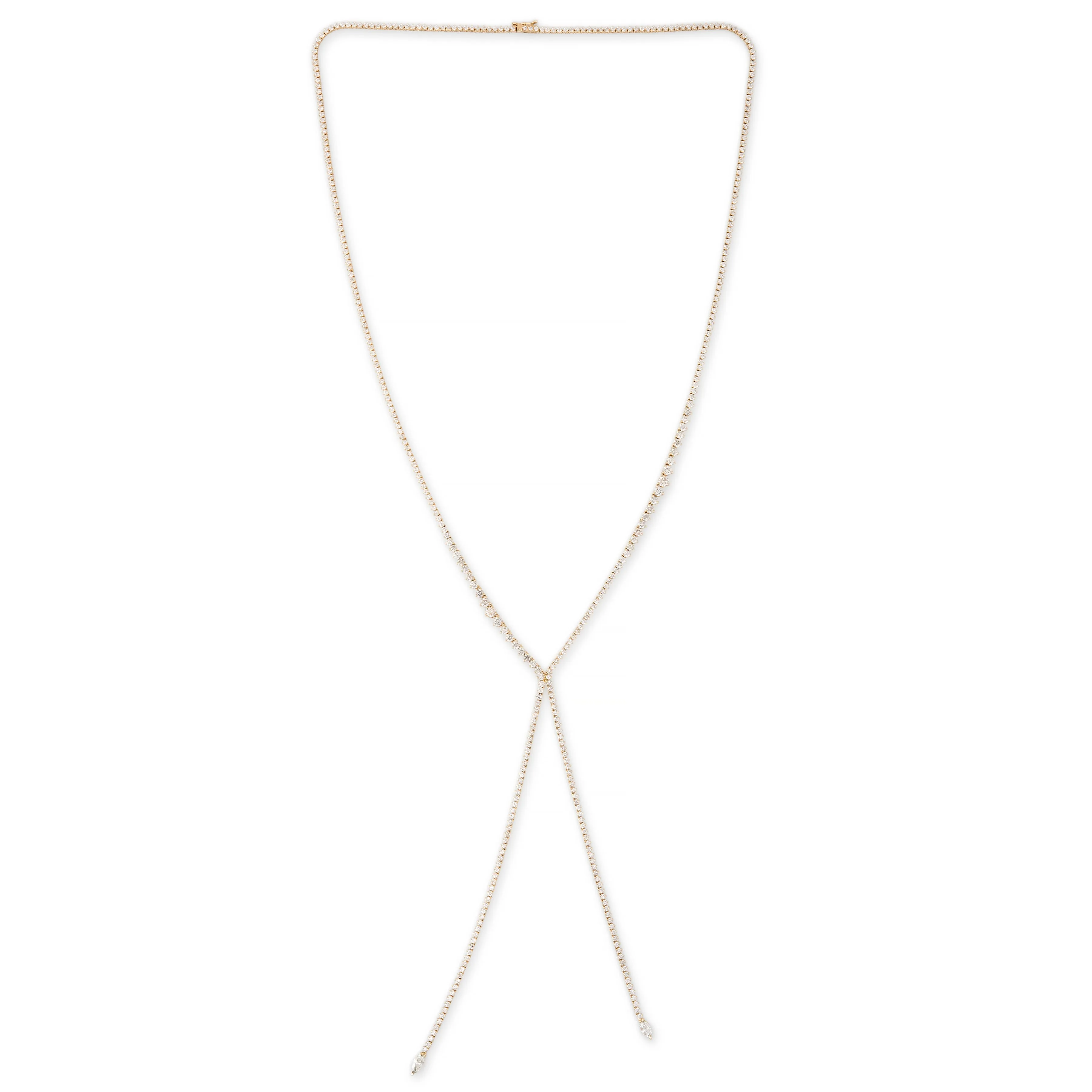 GRADUATED KATE DIAMOND BOLO NECKLACE