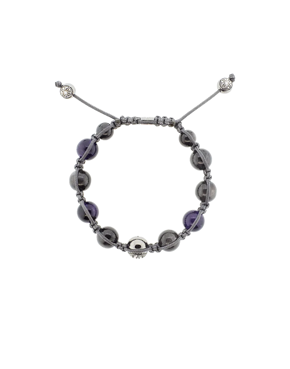 Grey Sapphire And Amethyst Bead Bracelet