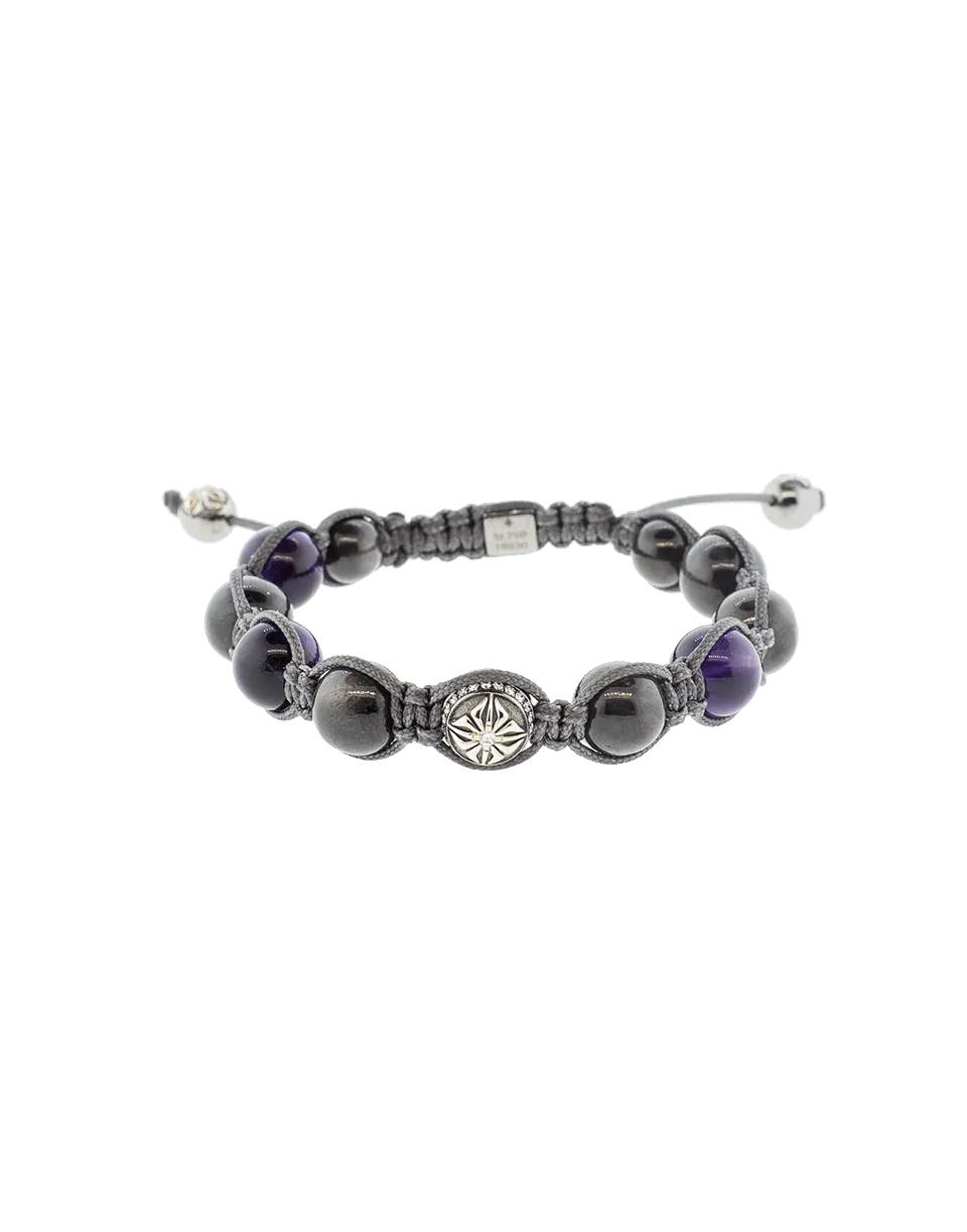 Grey Sapphire And Amethyst Bead Bracelet