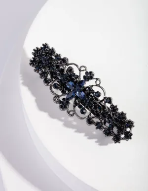 Gunmetal Blue Deco Hair Clip